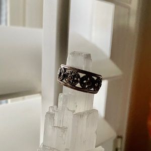 Vintage Sterling Silver marcasite Geomatics Ring